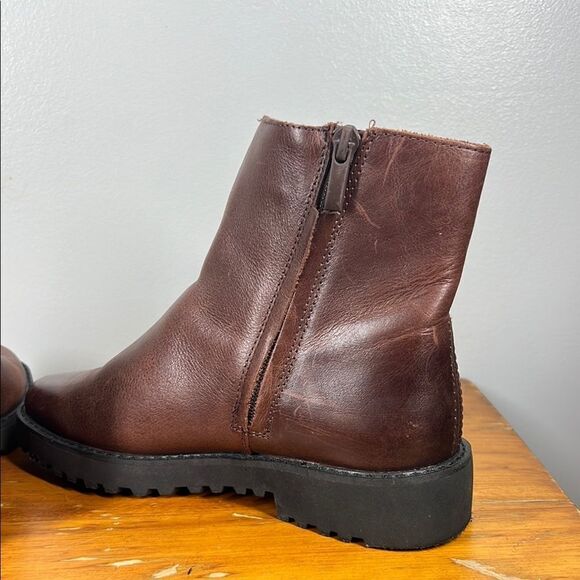 Franco Sarto Brown Leather Ankle Boots - Picture 4 of 8